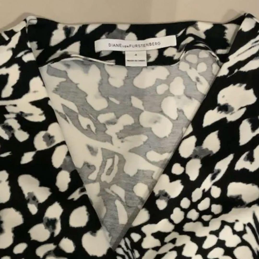 DIANE von FURSTENBERG Vネックラップドレス　サイズ4