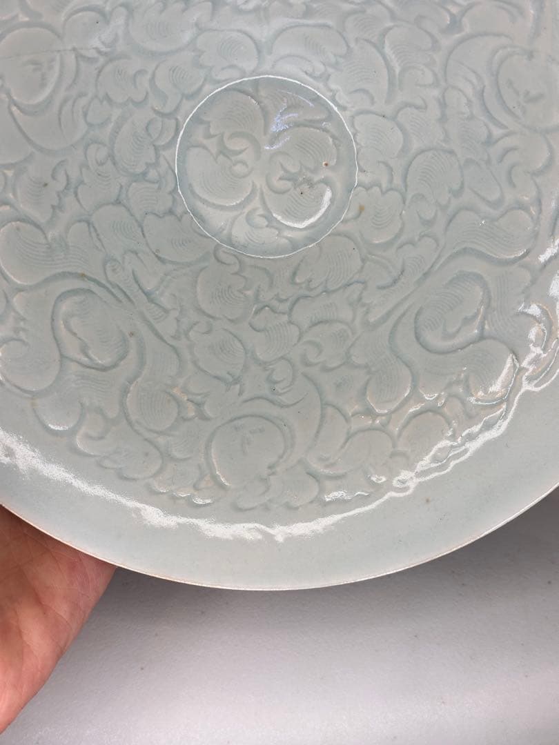 中国 宋代 湖田窯 青白磁 碗 傷あり 骨董品 コレクション