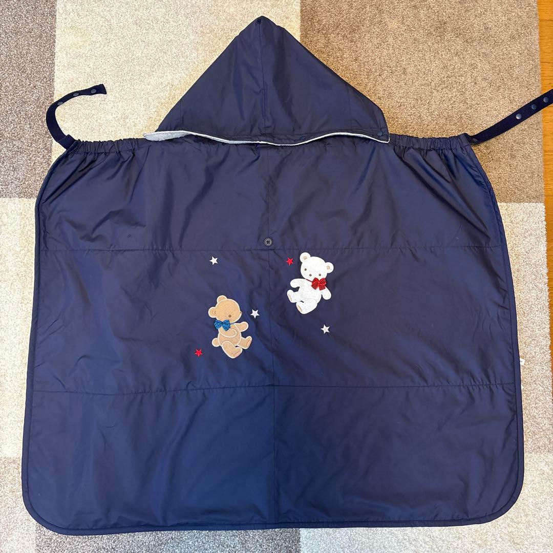 【美品】Familiar ファミリア　3WAYブランケット
