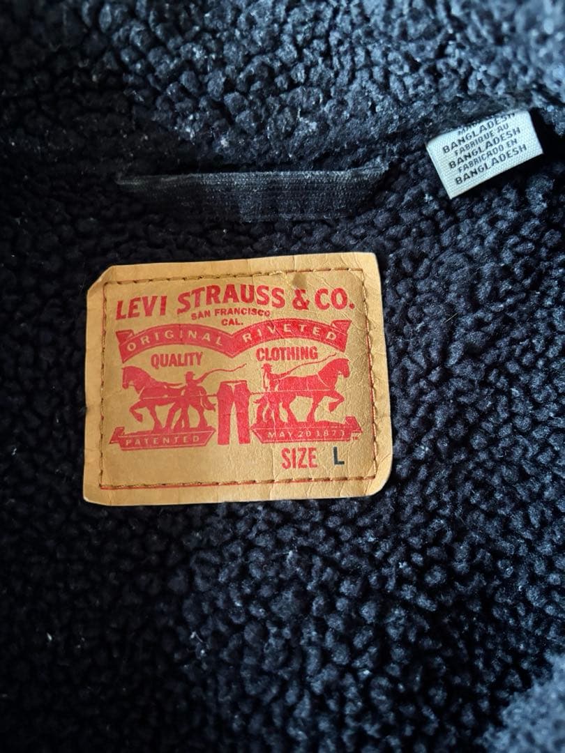 Levi's リーバイス ボア ジャケット コーデュロイ ブラック Ｌ