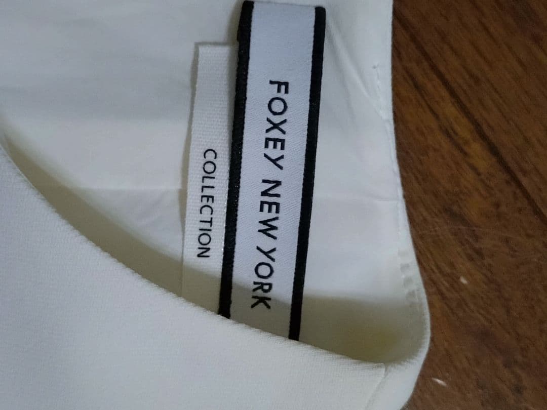 FOXEY NEW YORK フォクシー　38 ノースリーブワンピース ホワイト