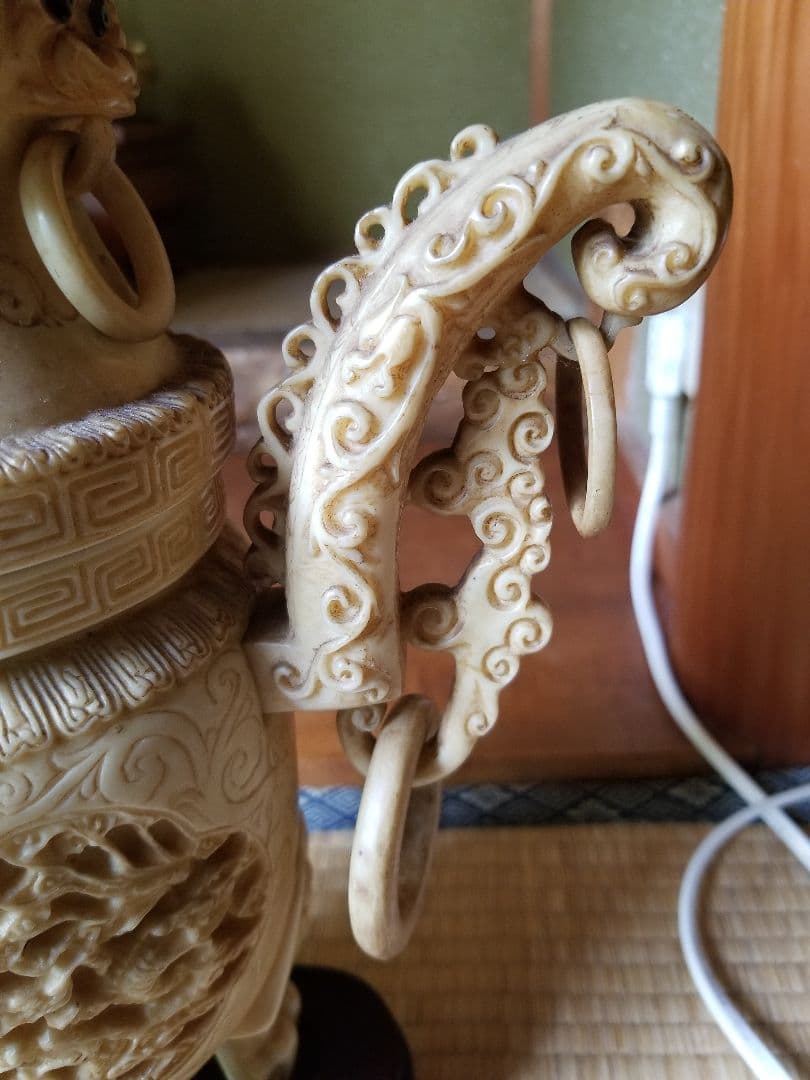 象牙風 練物 香炉 中国古美術