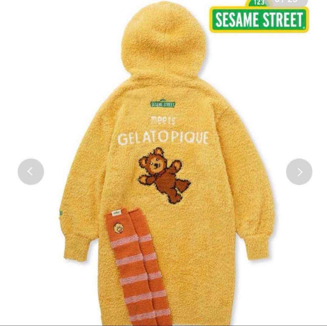 新品 ジェラートピケ ビッグバード 2点 セット セサミストリート