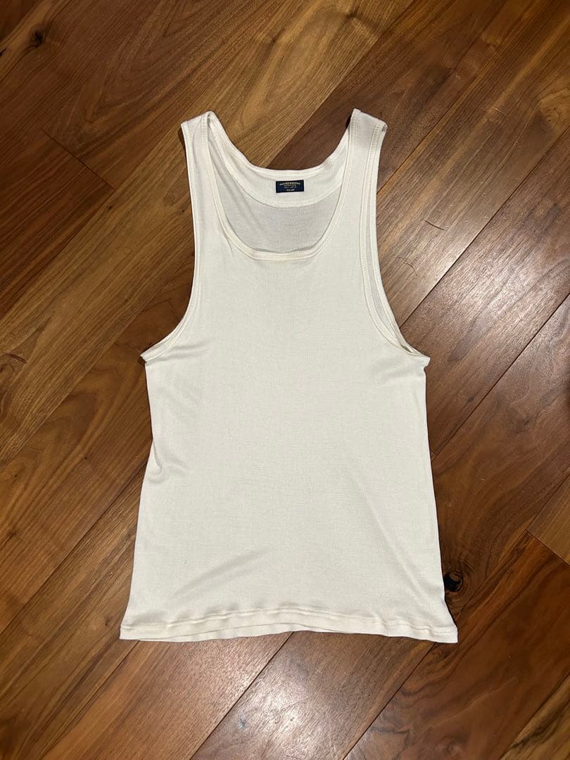 トップス MAATEE&SONS Ex. WASHABLE SILK RIBTANKTOP