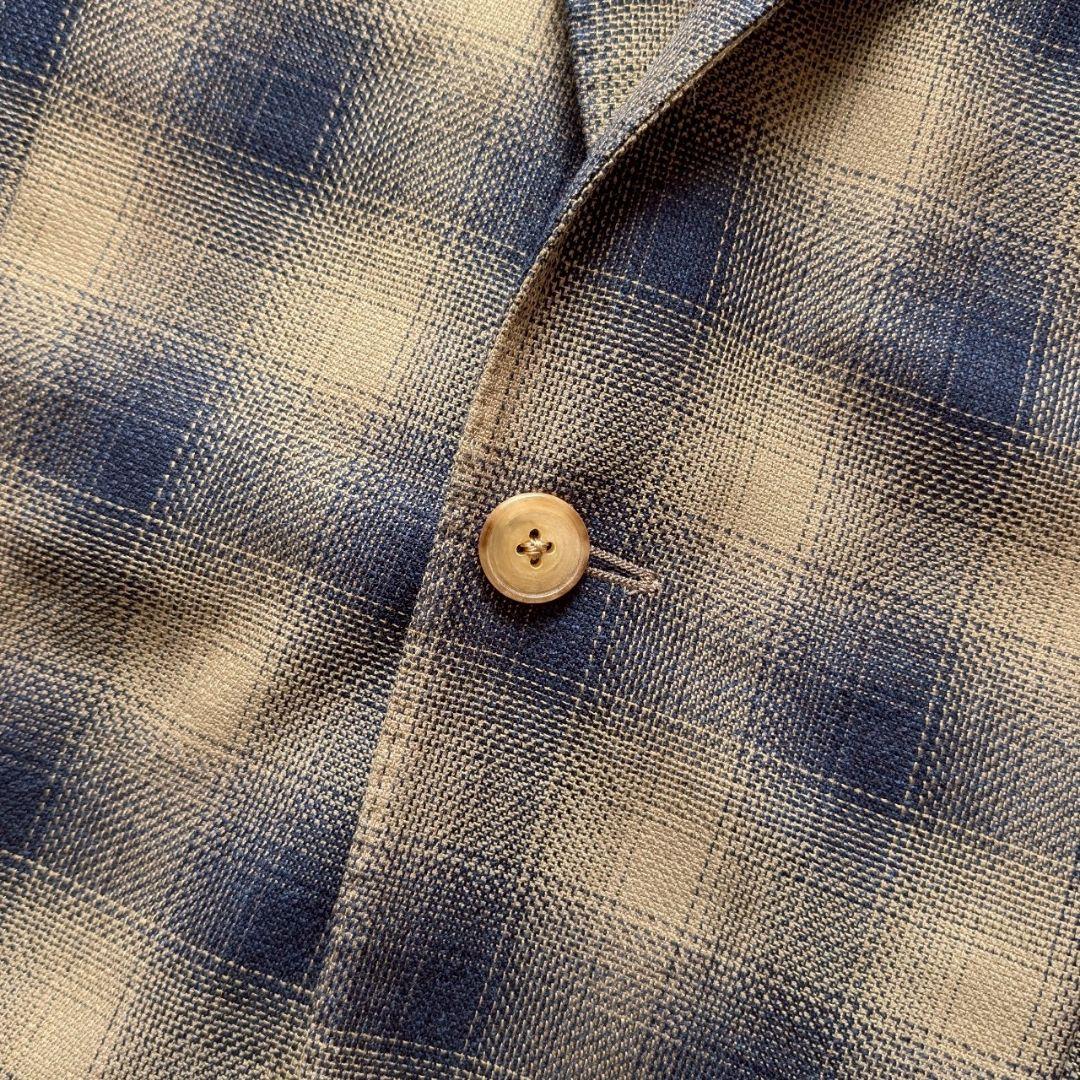 BOGLIOLI K.JACKET 44 オンブレチェック ベージュ ネイビー