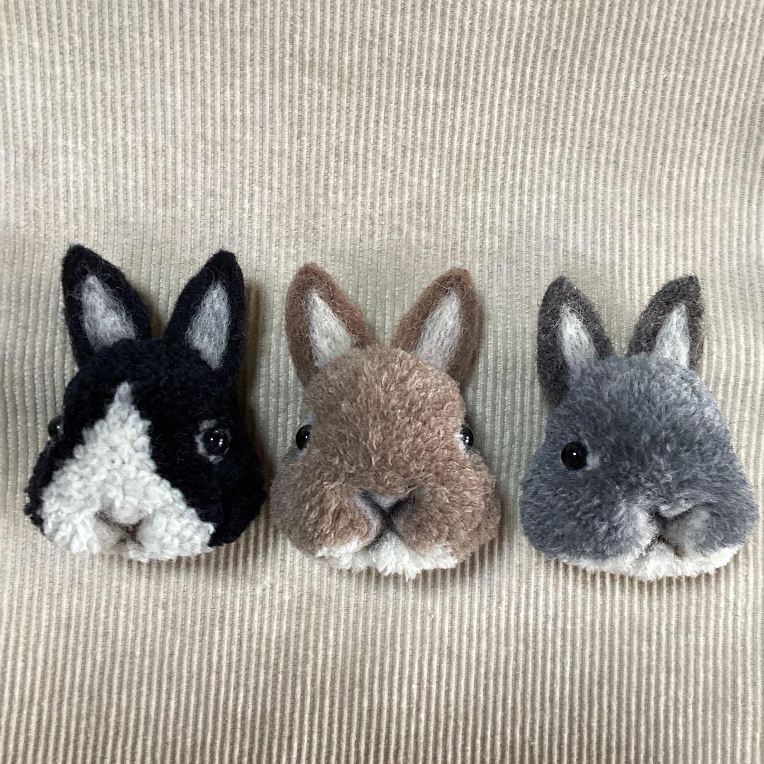 メルち　うさぎぽんぽん&羊毛うさぎ　7点