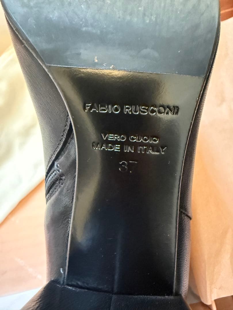 FABIO RUSCONI ブラックブーツ 37 サイズ
