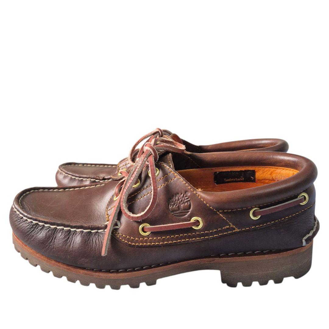 ほぼ未使用 Timberland 3eye 27.0 us9 ブラウン モカシン