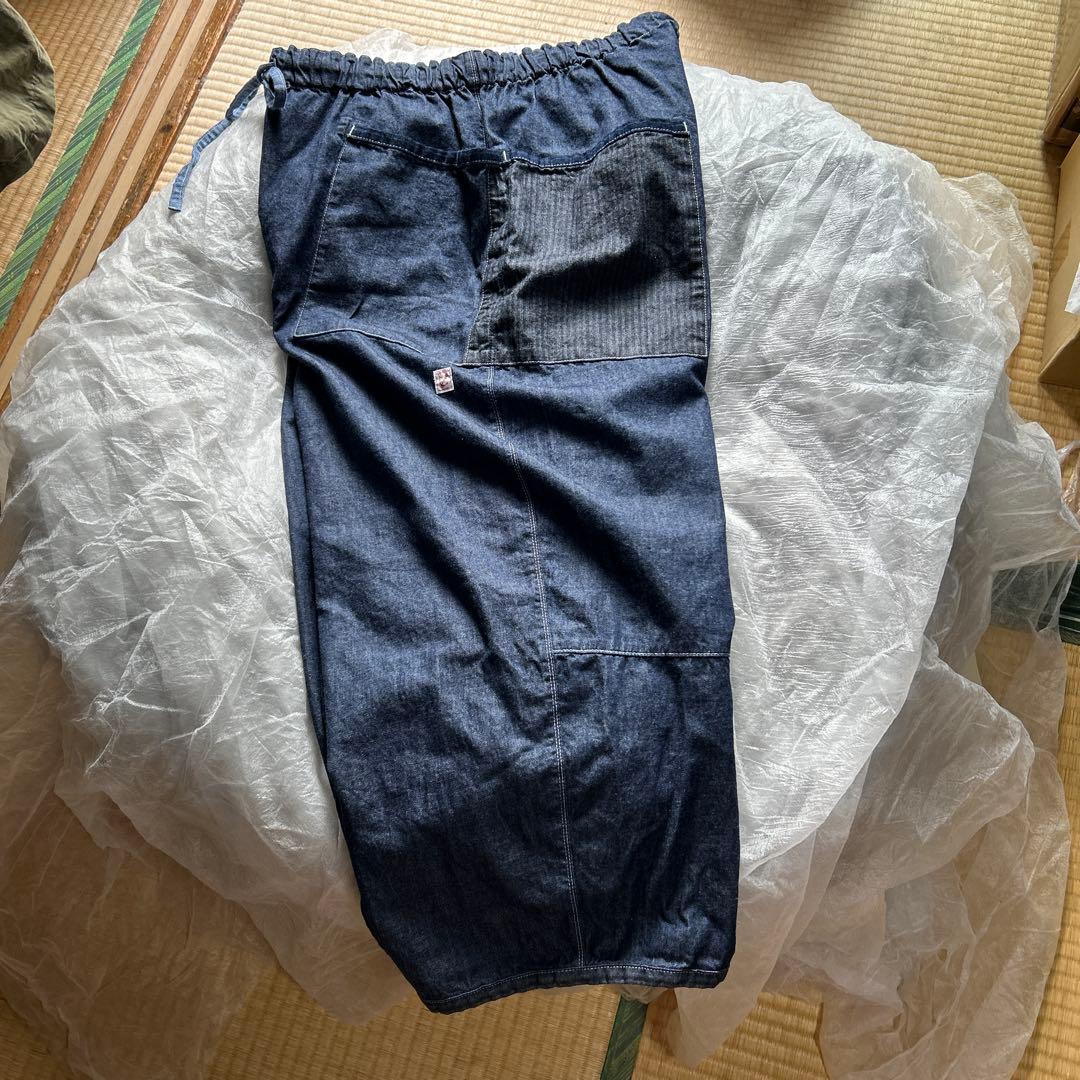 ダークブルー イージーパンツ M快晴堂、春、夏