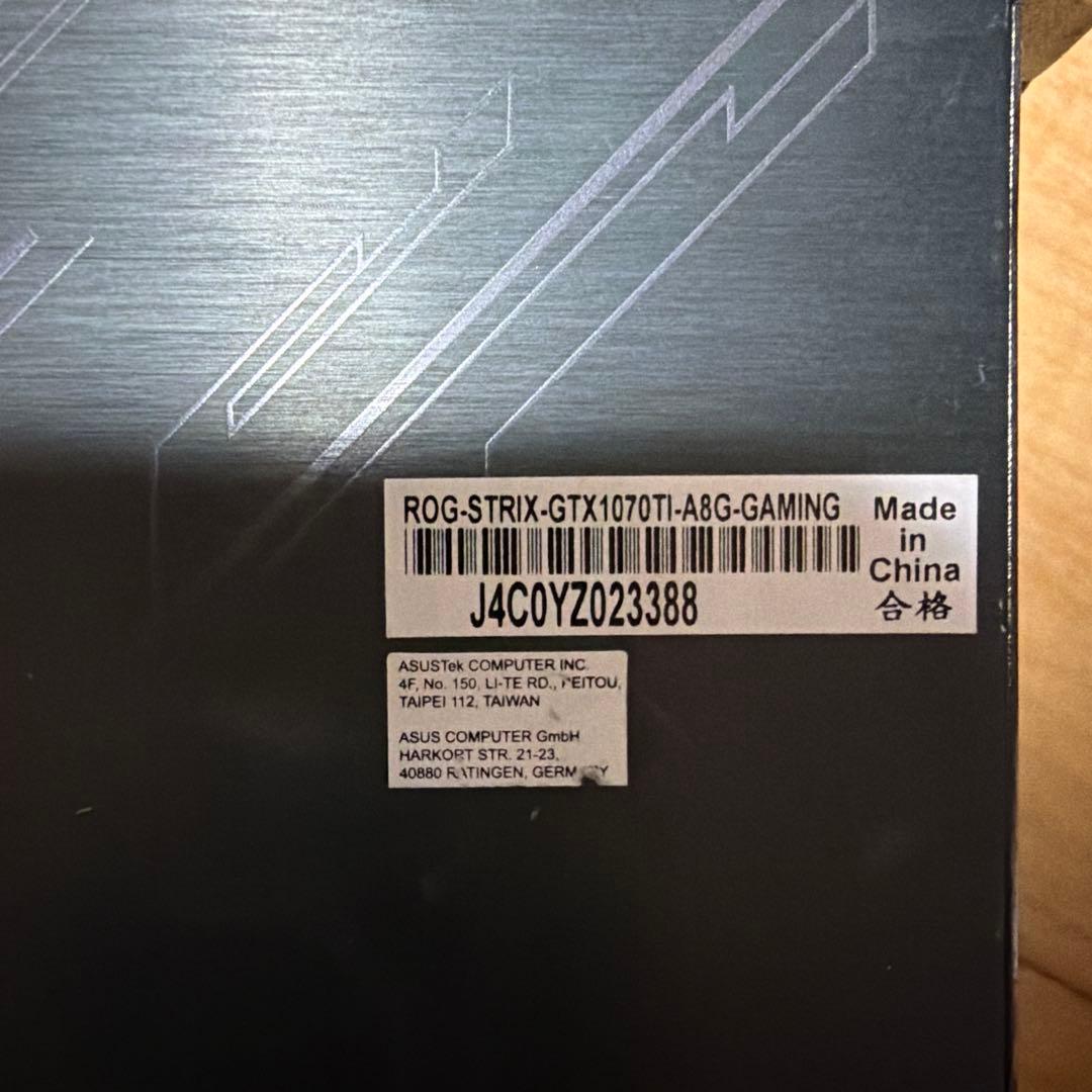 グラフィックボード・グラボ・ビデオカード ASUS STRIX Gaming GTX 1070 Ti