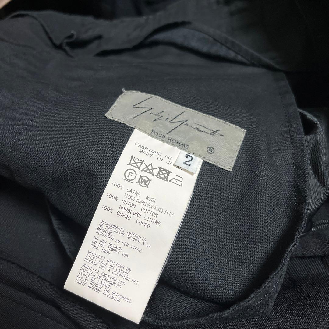 Yohji Yamamoto POUR HOMME テープ付き裾リブPT 2