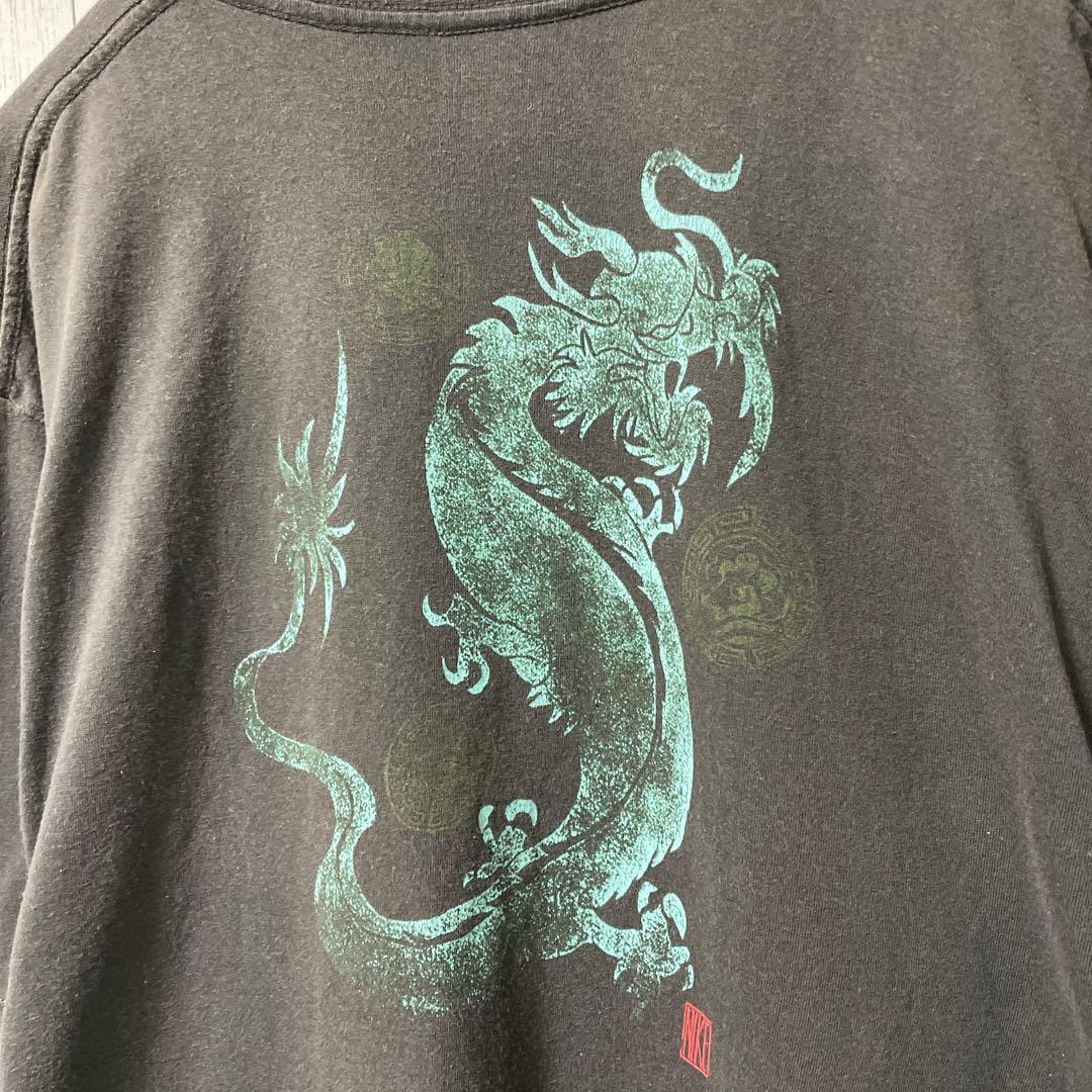 NIKE ヴィンテージ Tシャツ 90s ドラゴン 龍 ブラック