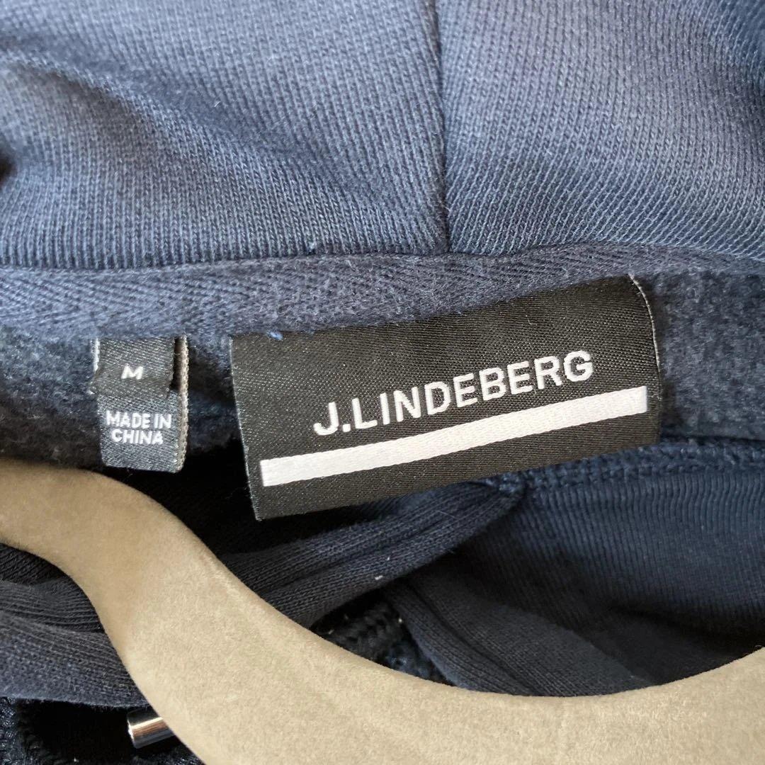 J.LINDEBERG ネイビー フーディー パーカー ゴルフ Mサイズ