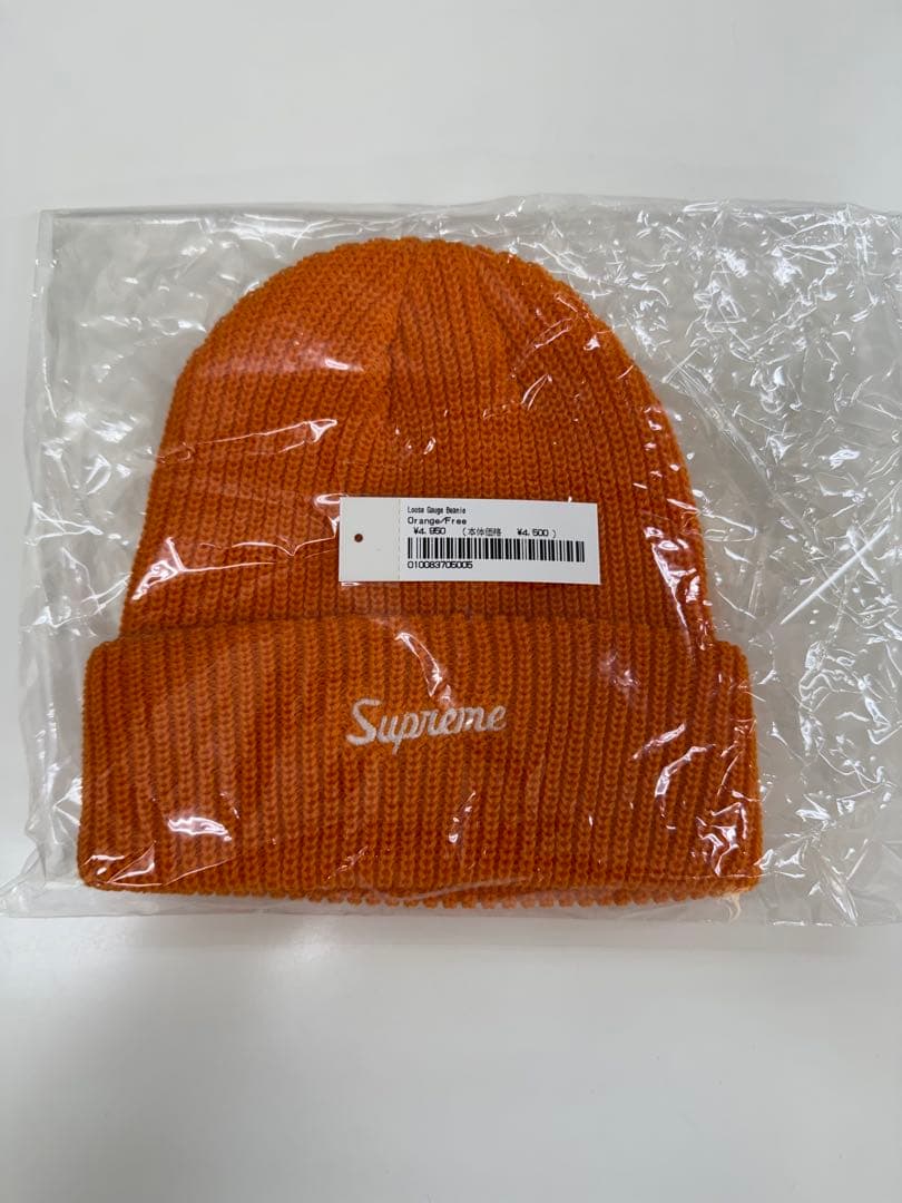 Supreme Loose Gauge Beanieオレンジ ニット帽 未使用