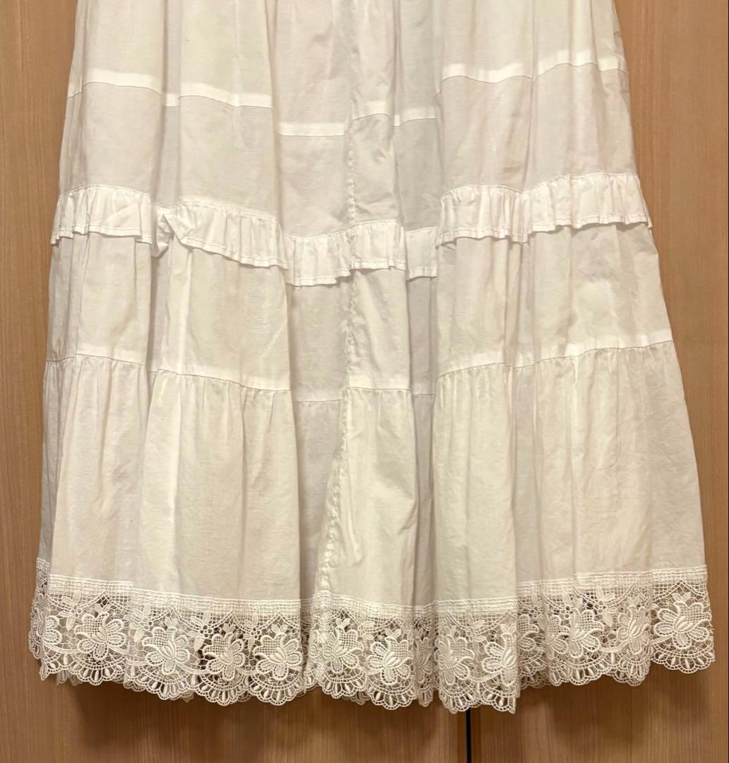 tricot COMME des GARÇONS ホワイト フレア スカート