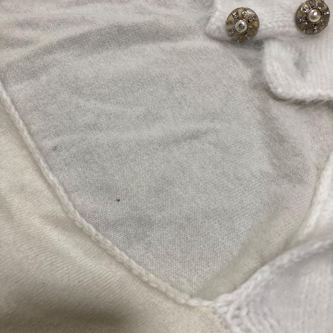 CHANEL ココマークパールボタン ニット ファー ぼかし柄 ワンピース