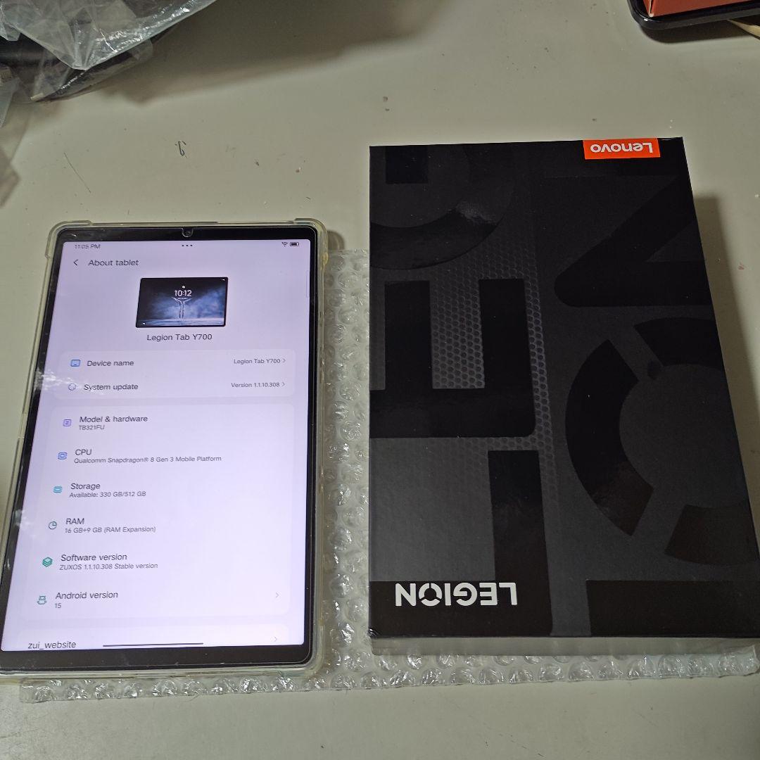 Androidタブレット本体 Legion Y700 2025 16/512GB Lenovo TB321FU