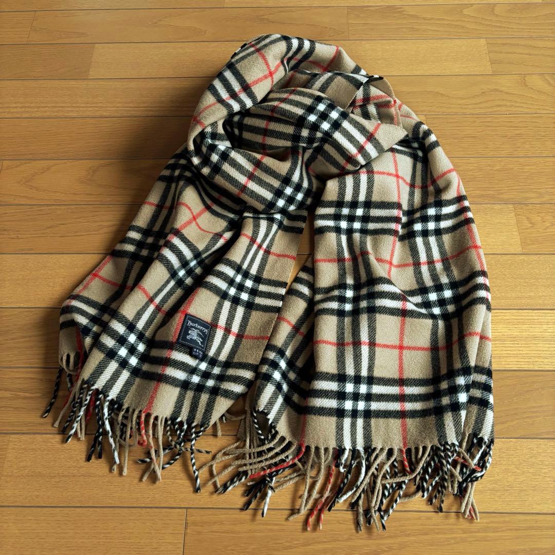 Burberrys バーバリー 大判ストール ノバチェック カシミヤ混 マフラー