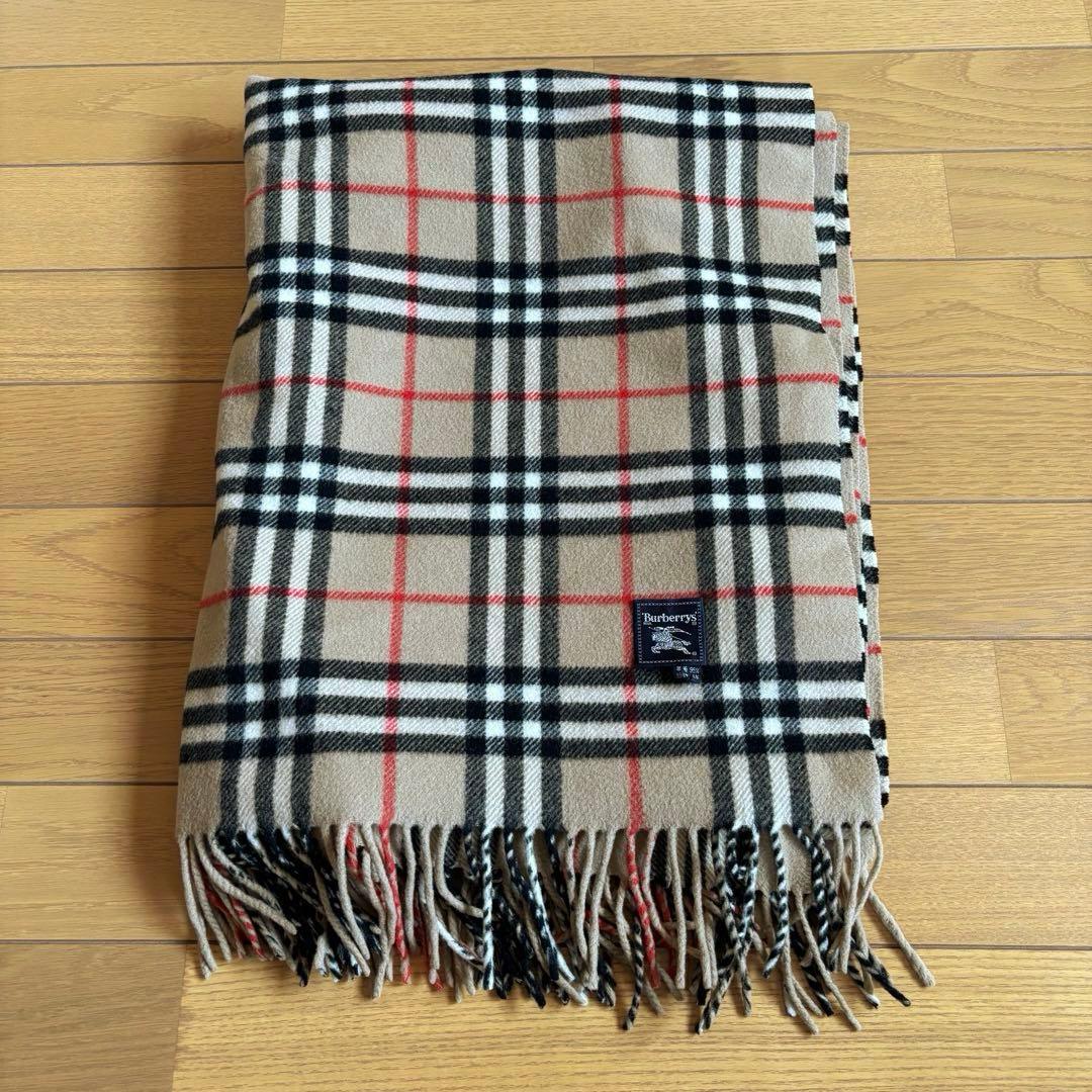 Burberrys バーバリー 大判ストール ノバチェック カシミヤ混 マフラー