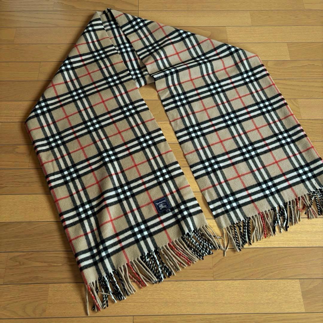 Burberrys バーバリー 大判ストール ノバチェック カシミヤ混 マフラー