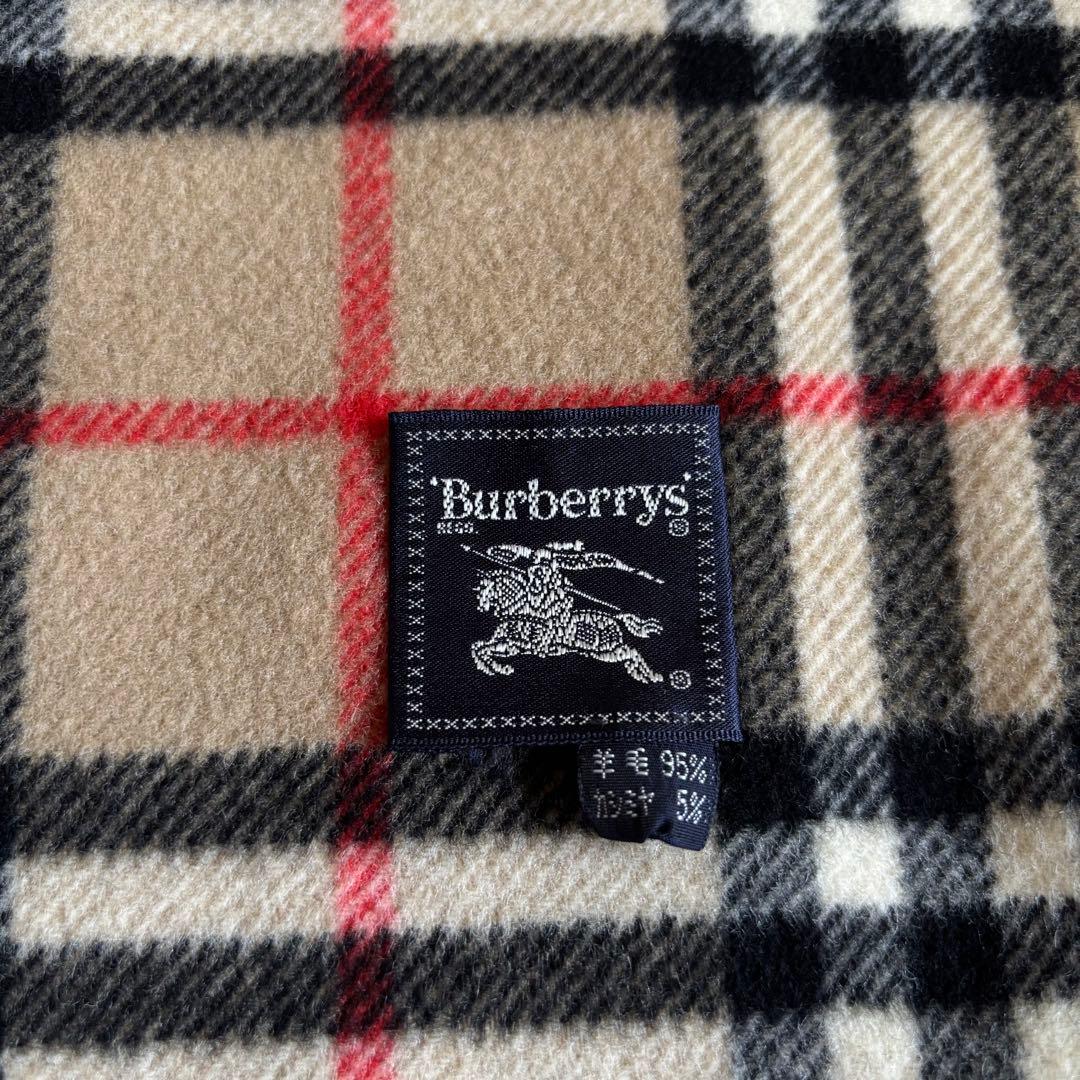 Burberrys バーバリー 大判ストール ノバチェック カシミヤ混 マフラー
