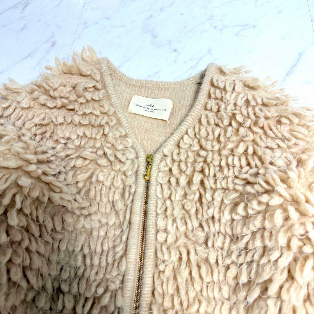 【美品】完売品✨️Acka loop knit cardigan ベージュ