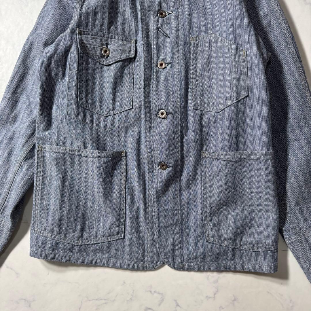 【美品】ポストオーバーオールズ　カバーオール　ヘリンボーン　USA製　ジャケット