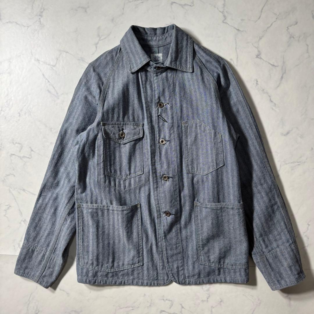 【美品】ポストオーバーオールズ　カバーオール　ヘリンボーン　USA製　ジャケット