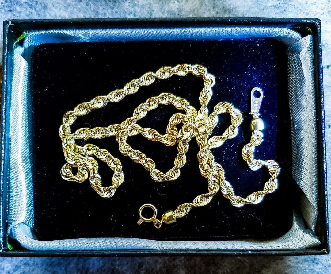 【18金ロープチェーン ❇11,1g❇】K18ネックレス50cm 迫力4mm幅❗