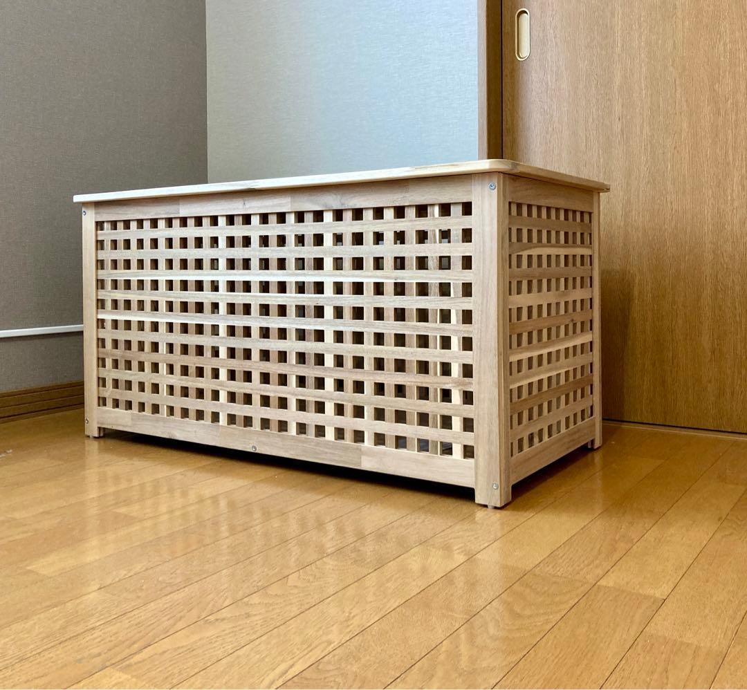 IKEA イケア◆HOL ホール◆ナチュラルウッド◆木製収納ボックス テーブル
