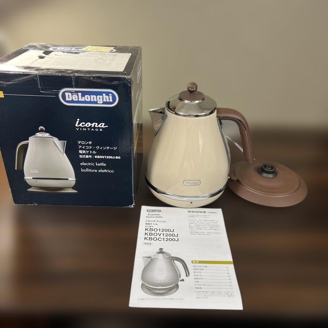 新品未使用デロンギ アイコナicona・ヴィンテージ ベージュ電気ケトル