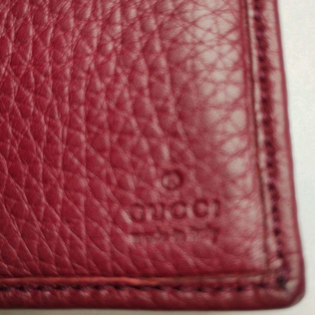 GUCCI ミニ財布　バンブー　三つ折り　竹　ボルドー