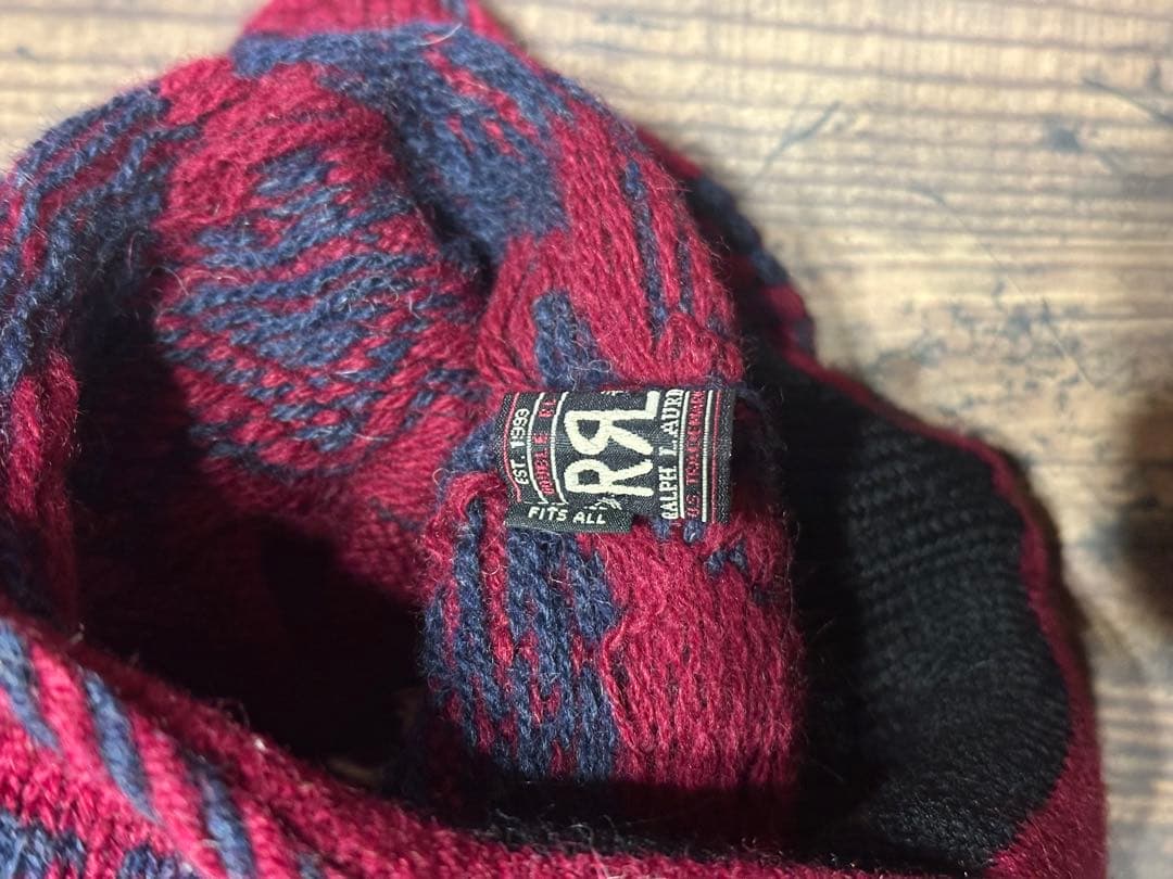 レア　RRL ダブルアールエル　ニット帽　美品