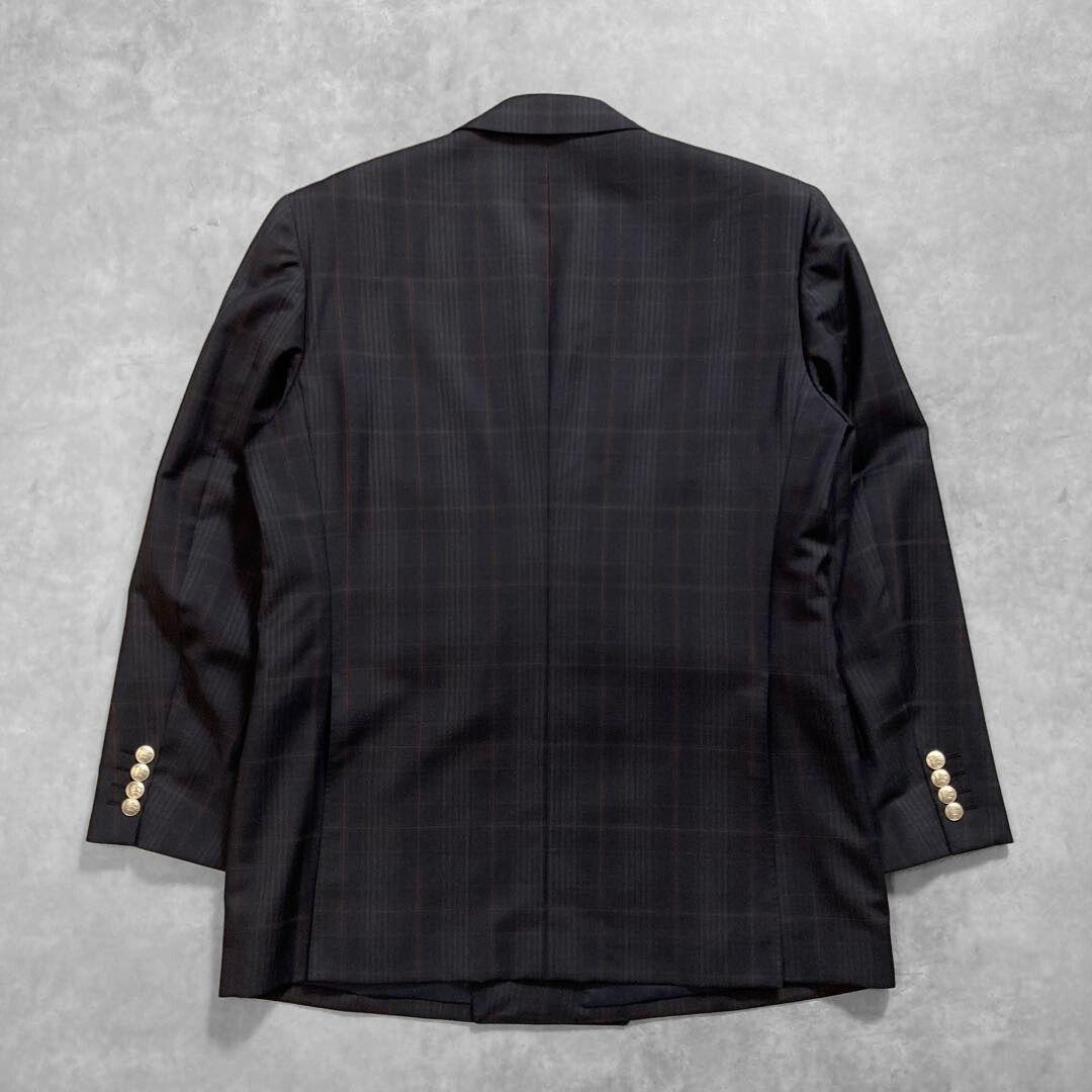 Nanana様 Burberry モヘヤ混 チェック ダブル ジャケット L