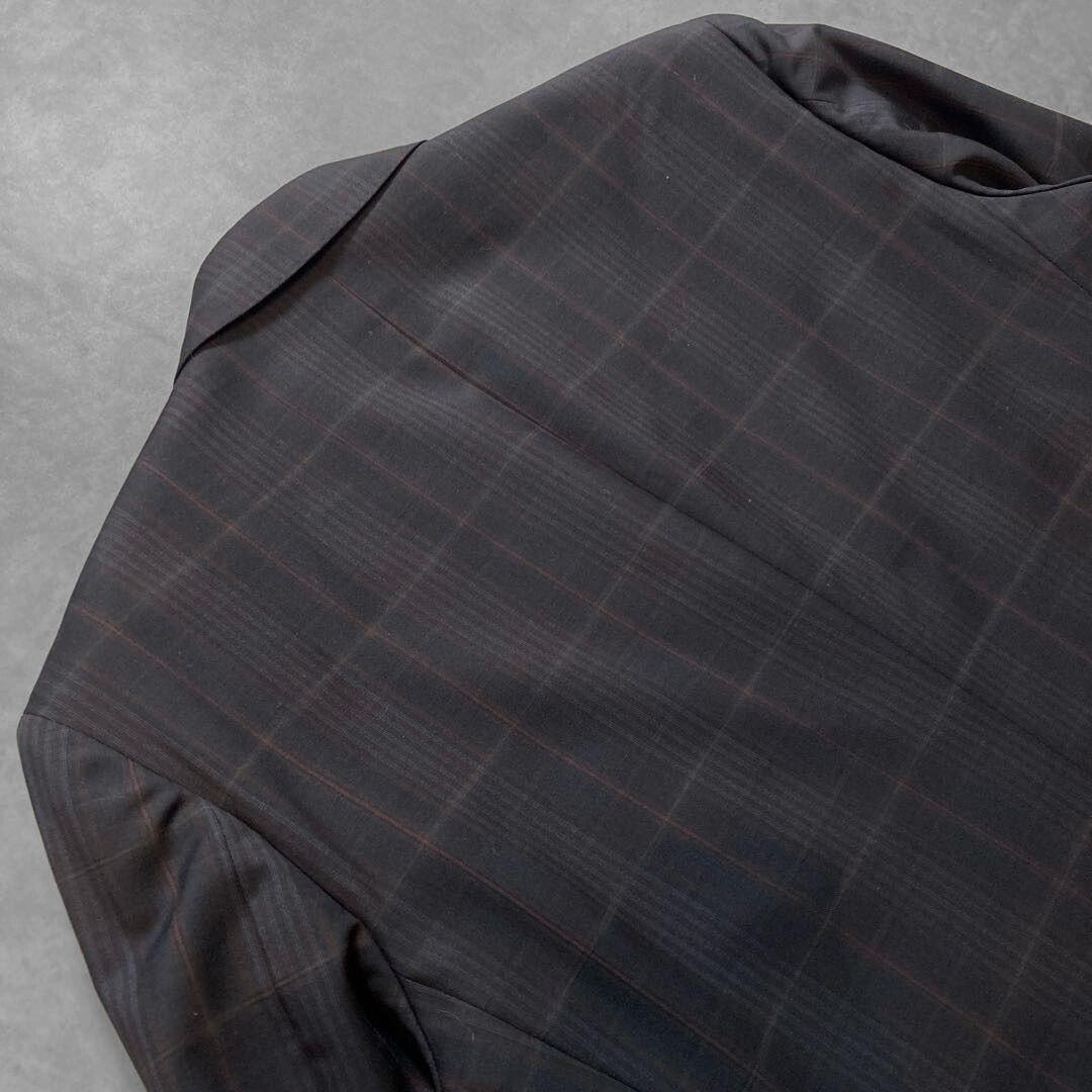 Nanana様 Burberry モヘヤ混 チェック ダブル ジャケット L