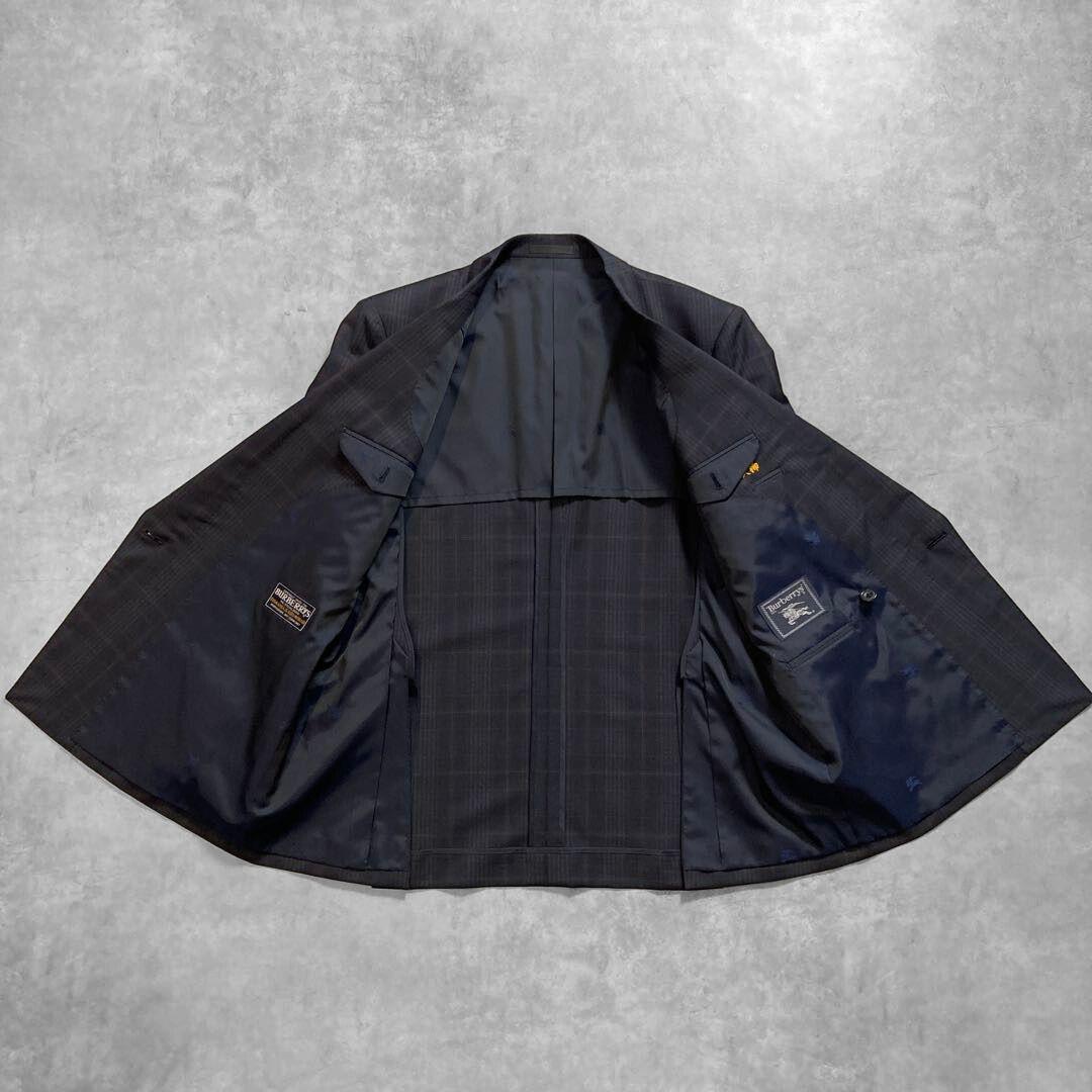 Nanana様 Burberry モヘヤ混 チェック ダブル ジャケット L