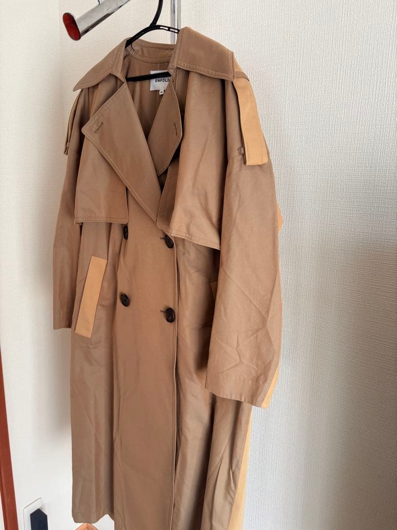 enfold BICOLOR TRENCH COAT ベージュ　36