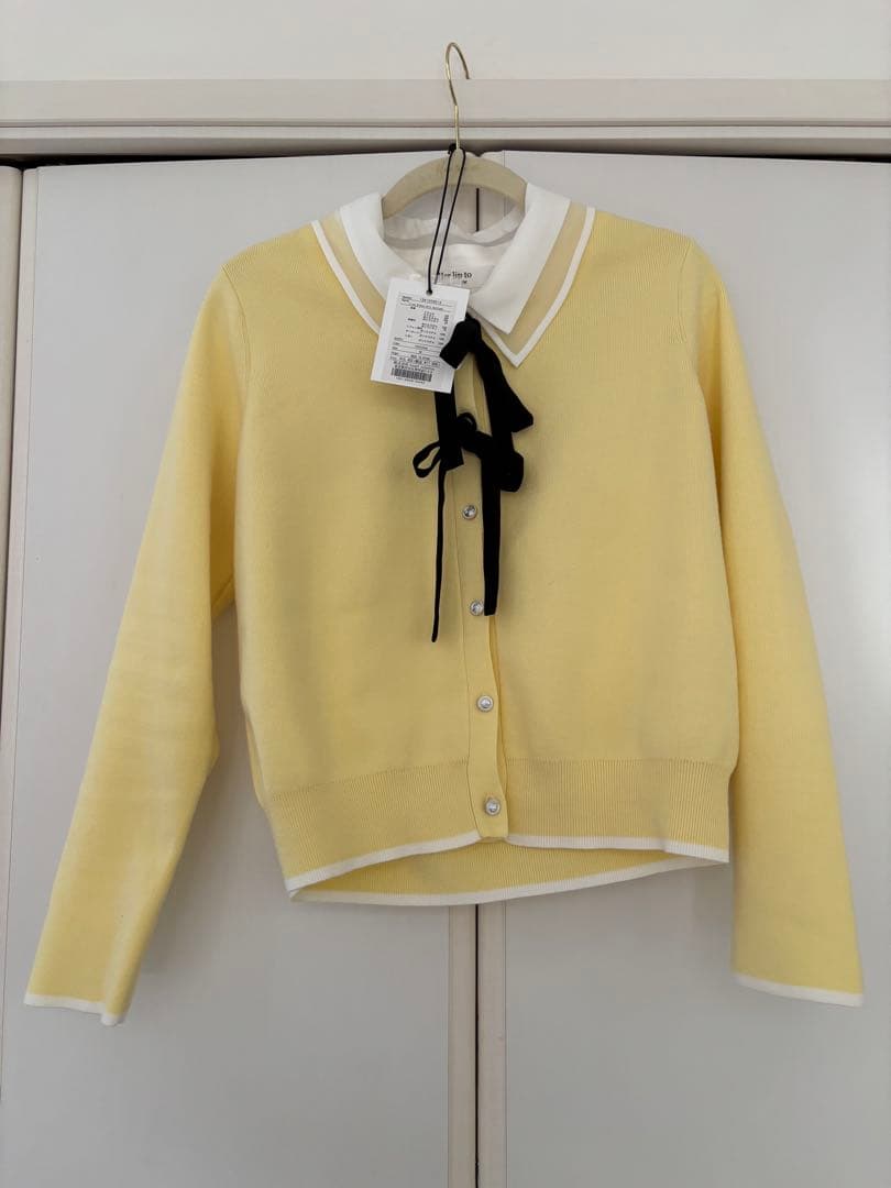 herlipto Lilas Ribbon Knit Cardigan Mサイズ