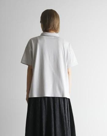 【新品】HUIS in house SUVIN COTTON 半袖ポロカットソー