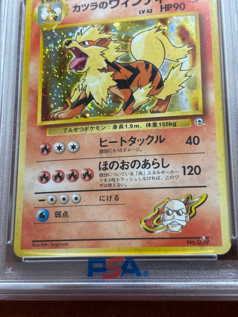 【高騰中】PSA10 カツラのウインディ 十字 大玉 マークなし 旧裏 希少