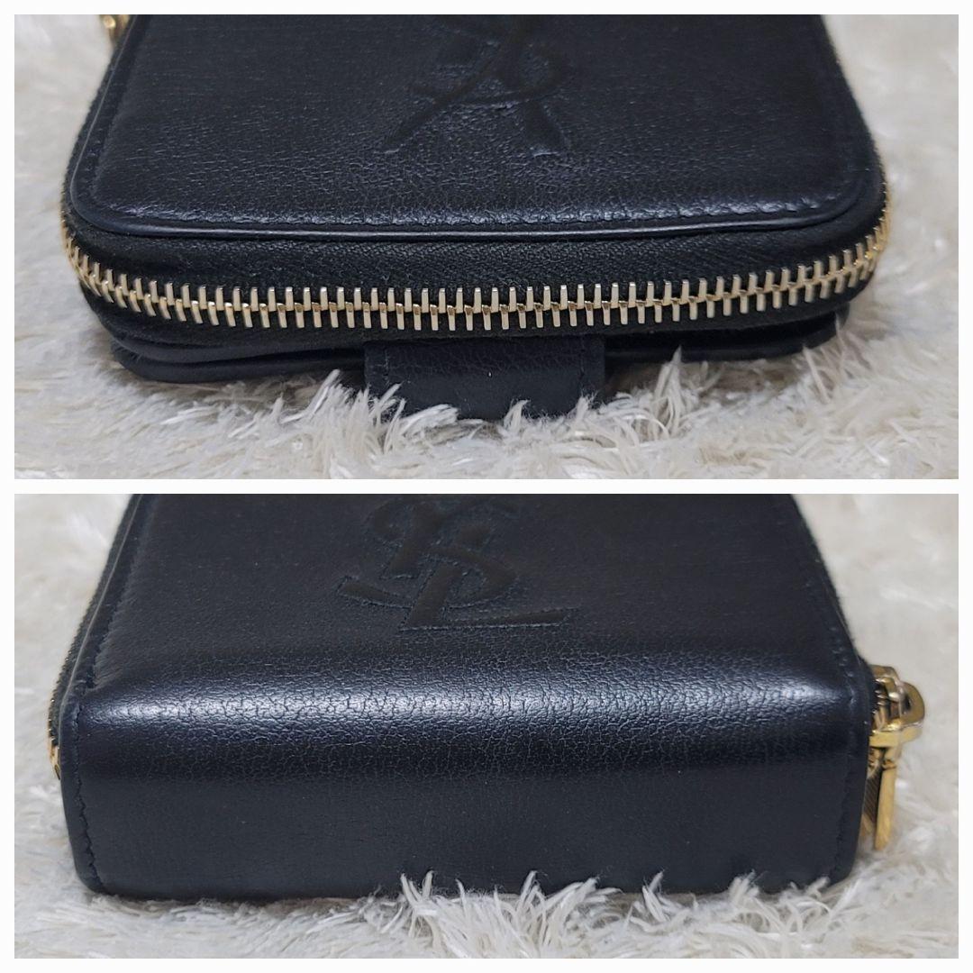 YVES SAINT LAURENT カサンドラ コンパクト ジップ 箱付き