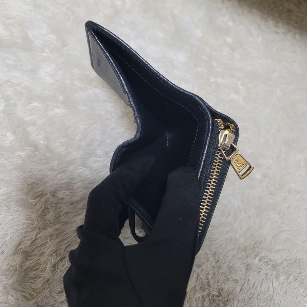 YVES SAINT LAURENT カサンドラ コンパクト ジップ 箱付き