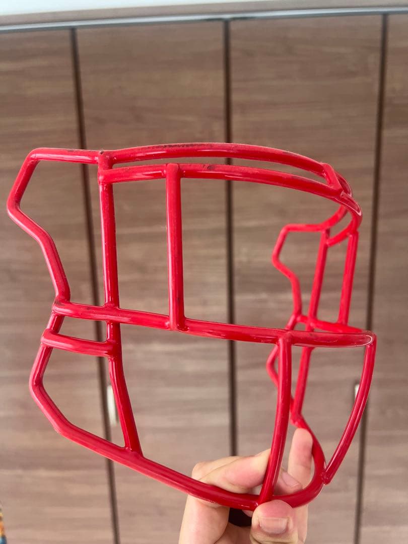 アメリカンフットボール ヘルメットフェイスマスク レッド