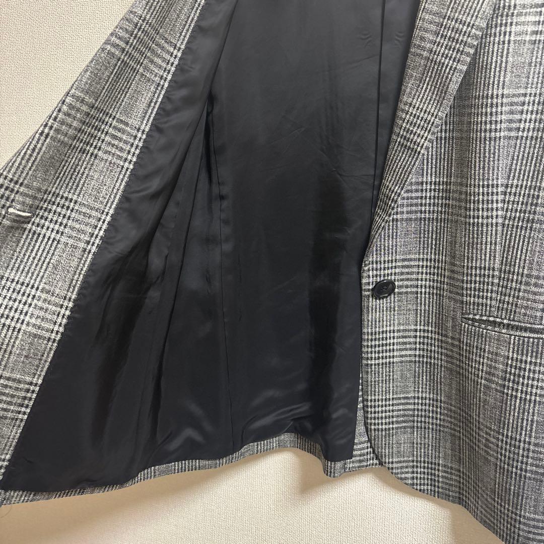 セオリーリュクス　美品　テーラードジャケット　チェック　グレー　38号