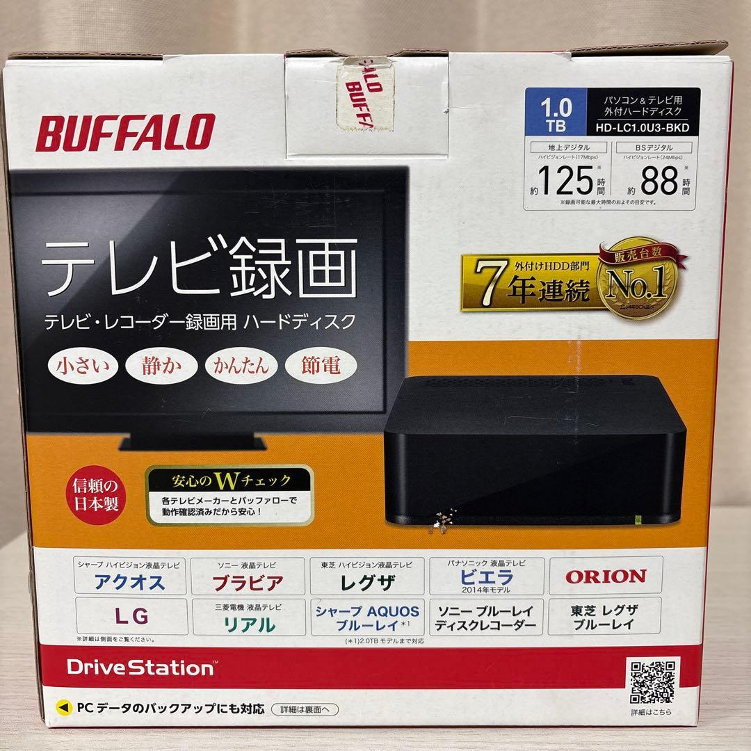 【未使用】バッファロー 外付ハードディスク HD-LC1.0U3-BKD5477