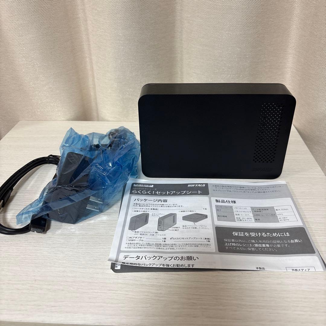 【未使用】バッファロー 外付ハードディスク HD-LC1.0U3-BKD5477