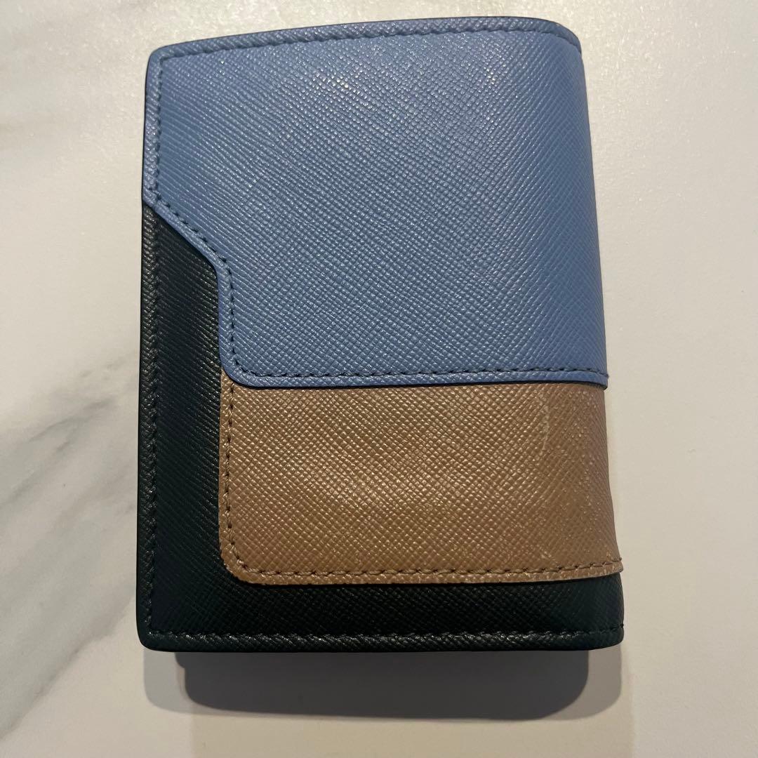 MARNI マルニ 財布 トランク サフィアーノレザー トリコロール 箱付