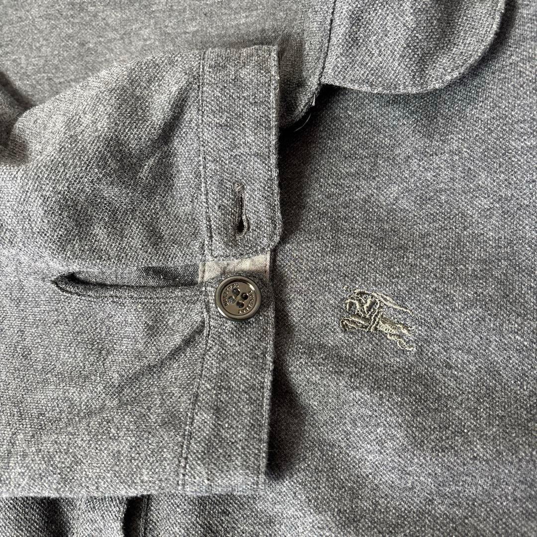 美品✨BURBERRY バーバリー　レディース半袖ポロシャツ　グレー　1