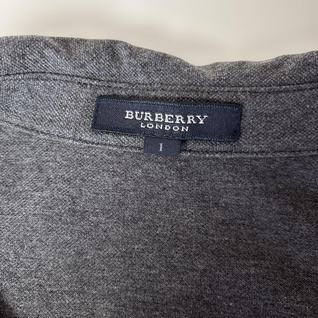 美品✨BURBERRY バーバリー　レディース半袖ポロシャツ　グレー　1