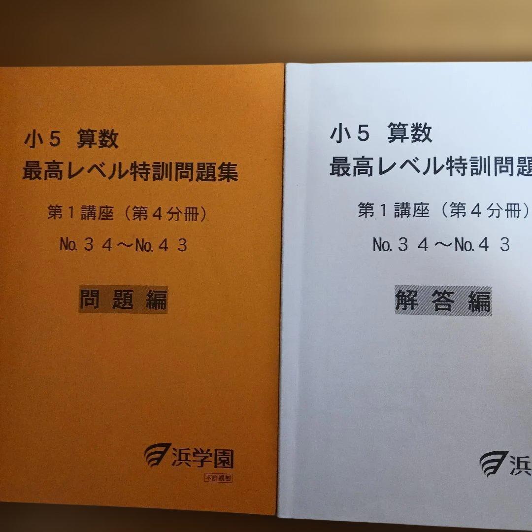 浜学園小5 算数 最高レベル特訓問題集